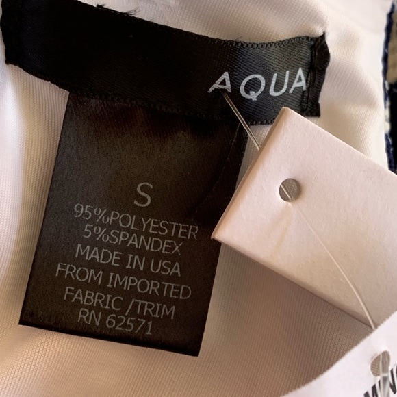 NWT AQUA Bloomingdales S dress blue - Picture 6 of 6